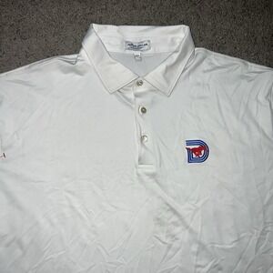 Peter Millar SMU Mustangs Polo 2XL Shirt Men White Cotton